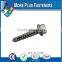 Made in Taiwan Carbon Steel Drilling Tek Screw Phillips Washer Head Tek Roofing Screw