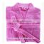 100% cotton shawl collar pink 380g/m2 velvet pile western bathrobe