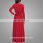 Long Sleeve Maxi Dress with Hole Design Neck Casual Long Skirt for Women Wear