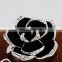 Godbead 2017 Vintage Jewelry Antique Silver Plated Black Crystal Rhinestone Big Rose Flower Rings For Women Romantic