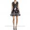 Apparel clothes ladies fashionable korean cocktail dress in floral print