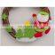 Rattan Cane Santa Claus Christmas Wreath Door Decoration Holiday Wreath Circle Rattan Cane Hanging Decoration