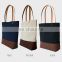 Heavy canvas designer shoulder shopping bags