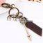 Punk Style Bronze Metal Arrow Leather Bag Keychain For Gift