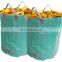 72 Gallons Reusable Heavy Duty Gardening Bag / Reusable Garden Leaf Bag With Green Tarpaulin