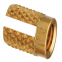 PPB-256/440/632 Brass Insert Nut Insertos Knurling Press-in Inserts Knukles Thru-Threaded Plain Knurled Nuts Inserti PEM Standard