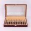 High Quality 12 Slots Leather Pen Box Fountain PenDisplay Box Wholesale,wooden pen box with Custom Logo