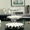 Custom royal style restaurant decor three-tier cake fruit stand silver-plated ceramic dining table decoration