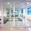 Arched entry oval tempered glass door super white glass sliding door  aluminium