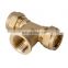 Cheap t tee brass casting union fitting for pe pipe