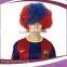 promotional two bright color world cup football sport afro wig