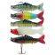 Wholesale 9cm18g  8 Sections Fishing Tackle Bait Fish Bait With Hook Soft Vibe Multi Jointed Lure