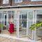 Modern style interior aluminum BI-folding sliding tempered glass and handles door for container homes