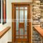 Residential wood glass door grill design solid wood door