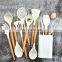 Silicone Kitchen Tools Set Utensil  Kit Heat-resistant Wooden Handle Kitchen Supplies