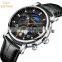 KINYUED J025 Branded Men Automatic Mechanical Watches Moon Phase High Quality custom watches luxury leather