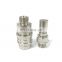 Stainless Steel Push Pull Type Quick Release Hydraulic couplings For Medical Equipment