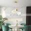 Nordic Metal Acrylic Ball LED Pendant Light Modern Golden Copper LED Indoor Bedroom Chandelier