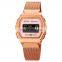 Support small order custom logo Skmei 1806 fashion luxury mesh strap 30m waterproof stainless steel digital men watch
