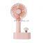 Outdoor Home Small Table Fan Battery Powered Electronic Fan Rechargeable Desktop Led Warm Night Light Portable USB Mini Fan