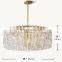 Modern Uniquely Art K9 Crystal Chain Pendant Chandelier Lighting Fixture For Living Room Dining Room Kitchen Island Foyer Lobby