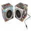 Carton Gift Creative Advertising 3.5 mm Foldable Wired Cardboard Speakers