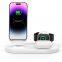 Foldable Folding Three in One Wireless Charging Adjustable Vertical Phone Watch Earbuds 15W Fast Charging Wireless Charger Stand