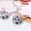 Round Shaped Black White Contrast CZ Stones Dropship Deluxe Hanging Party Earrings