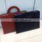 PU leather portfolio with handle,calculator
