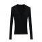 Pure Desire Style Sexy V-neck Slim Knitted Shirt Spring New Style Spicy Girl Style Lace Inner Long Sleeve Bottom Top