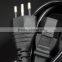 VDE ROHS Approved Reliable Quality Italian Italy/Chile power cord with IEC 320 C13 ends