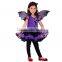 Masquerade Party Bat Cosplay Dress Witch Clothing wholesale Halloween Costume for Kids Girls with Wings Headband Girl Dresses
