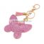 2016 New Design 18K Gold Plated Keychain Butterfly Pendant Keychain
