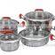 2015 new strainless steel cookware with silicone handle