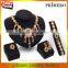 Chunky European Drop Charm 18K Pendant Design Austrian Crystal 4PCs Jewelry Set