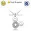 hotselling custom fashion cartoon crystal pendent metal necklace for sale
