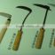 All steel/composite steel/stainless steel head sickle with wood handle