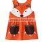OEM Super Quality 100%Organic Cotton Baby Animal Romper With FOX and CAT Patterns