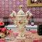 Hand paint rose flower golden outline decorative table lamp in Bedroom