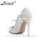 Pearls And Rehinestone Handmade Ladies Simple Shoes