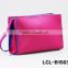 LCL -B1503162 raw cut bi color pvc semi pu cluth envelope cosmetic bag doument holder mini pad pouch