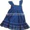 Child wear outfit fashion girl ruffle dress baby girls denim dresses