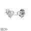 GZA9-009 Tiny Jewelry for Girl Stud Earring 925 Heart Stud Earring