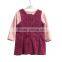 Wholesale children boutique clorhing baby girl dresses two pieces baby winter clothing