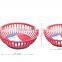 round design fruit plastic basket/unbreakable plastic basket/vegetable basket