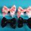 Handmade polyester satin ribbon bows with elastic loop