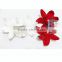 fashion AB crystal suede leather hair double flower comb hair clips