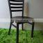 high quality strong durable metal imitated wood dinning chair