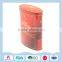 Red oval metal tin can for biscuits packing