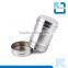 Rotatable Stainless Steel Salt And Black Pepper Shakers & Toothpick Holder